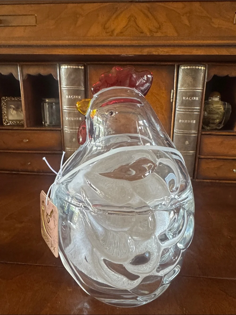 Adorable! Mama Hen and Boy and Girl Chicks Glass Canisters - New!